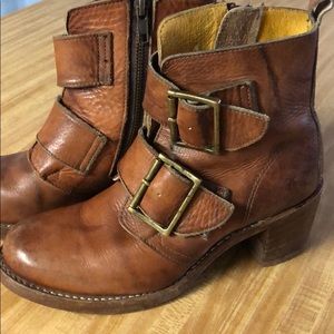 Frye Sabrina Double Buckle Leather Boot